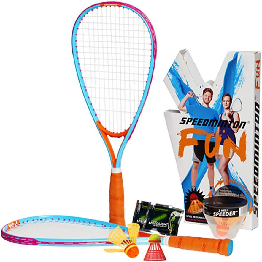 Speedminton SM01-FUN-10 FUN Set - Alternative to beach ball, spike ball, badminton, incl. 1 HELI and