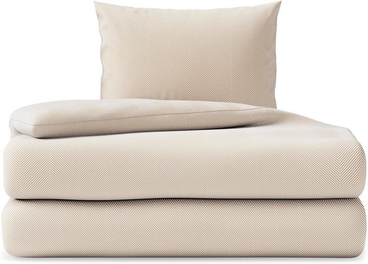 AmeliaHome 2tlg Bettwäsche 155x220 cm mit 1 Kissenbezug 80x80 cm 100% Baumwolle Reissverschluss Aver