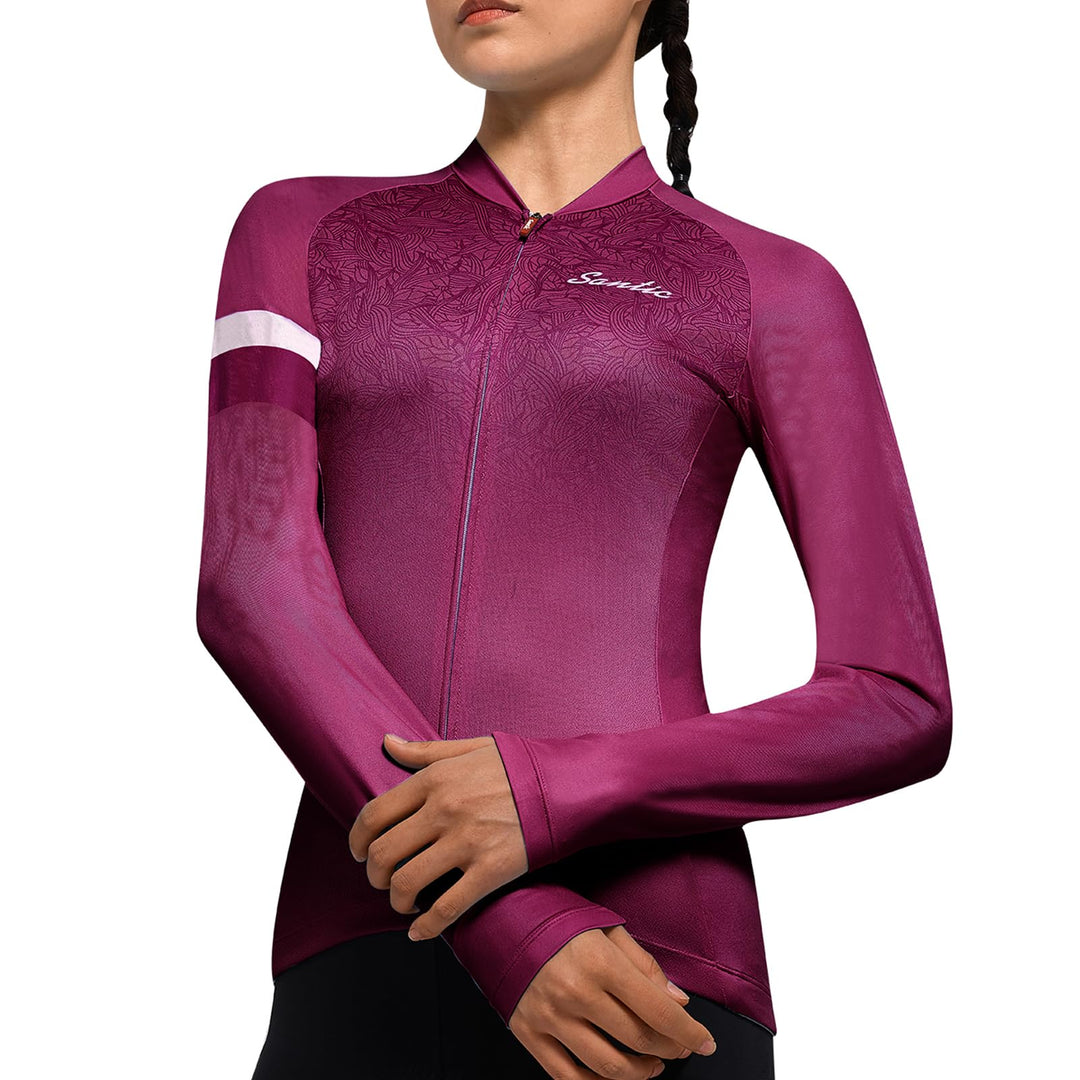 Santic Radtrikot Damen Kurz Fahrradtrikot Damen Fahrrad Shirt S Violett, S Violett