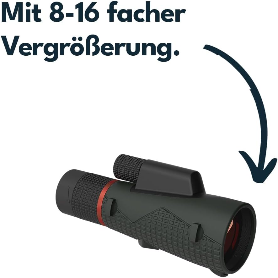 Vector Optics SCMO-04 Forester 8-16x56 ED taktisches Monokular für Sport, Freizeit, Jagd, Camping un