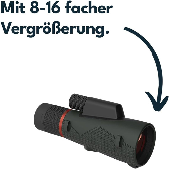 Vector Optics SCMO-04 Forester 8-16x56 ED taktisches Monokular für Sport, Freizeit, Jagd, Camping un