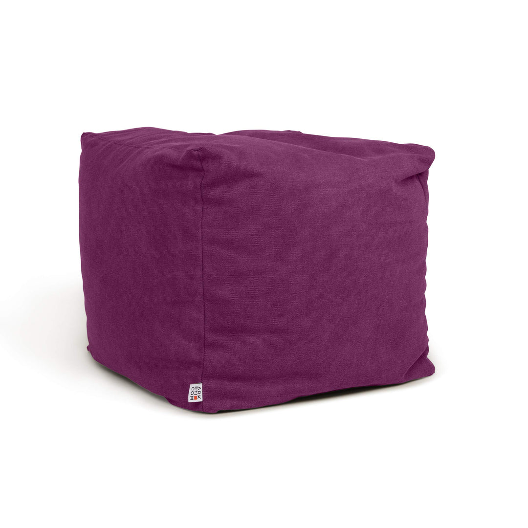 Arketicom Soft Cube, Pouf-Fusshocker, Quadratischer Pouf-Würfel aus Stoff Made in Italy. Design-Pouf