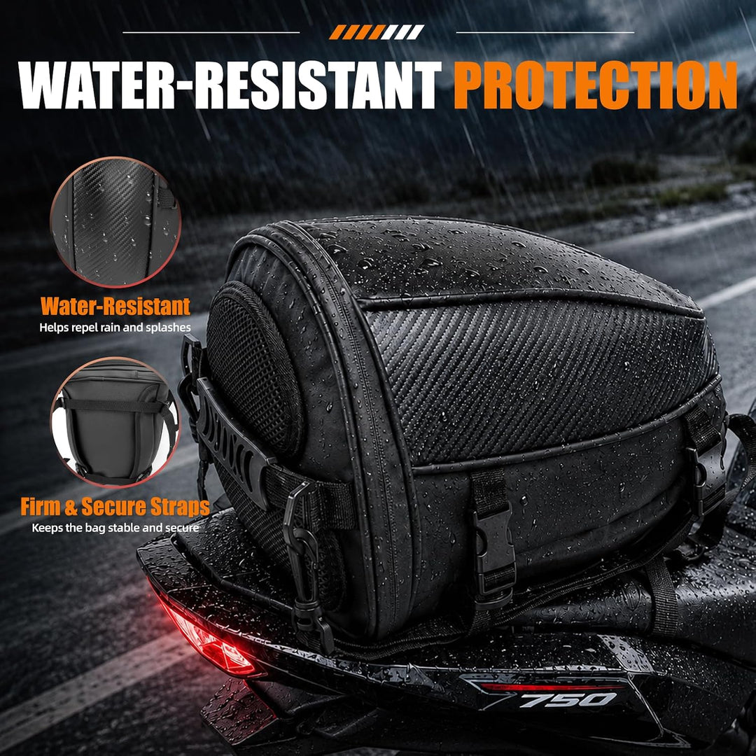 Hecktasche Motorrad Wasserdicht Klein, Sozius Tasche 10L Motorradtasche Heck, Motorcycle Tail Bag, T