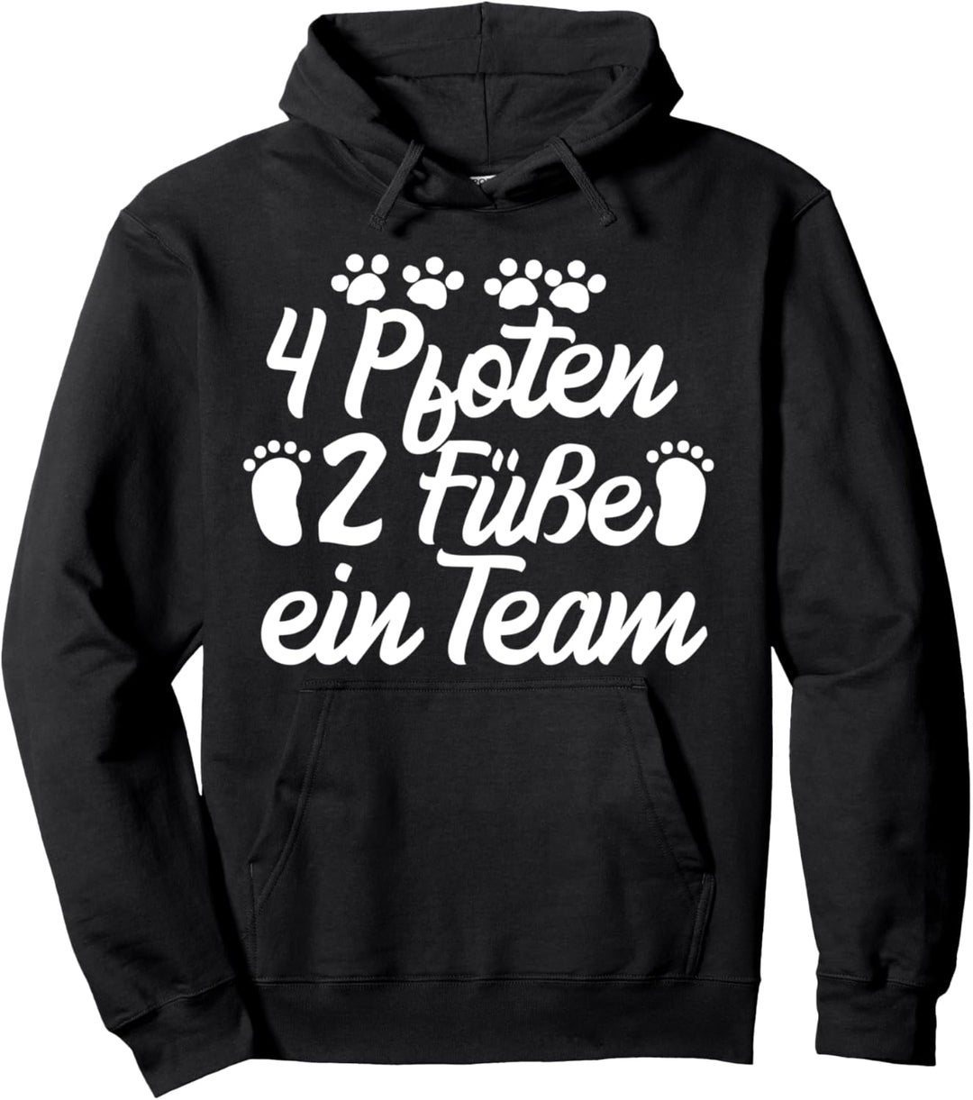 Hundehalter 4 Pfoten 2 Füsse ein Team Hundefreunde Pullover Hoodie