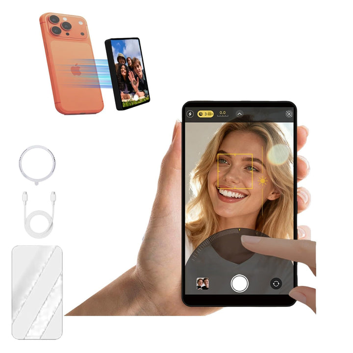 Shimbol CP5 Ultra, 5‘’ 1080P Full Touch HD Telefon Vlog Selfie Monitor Screen für iPhone & Android -