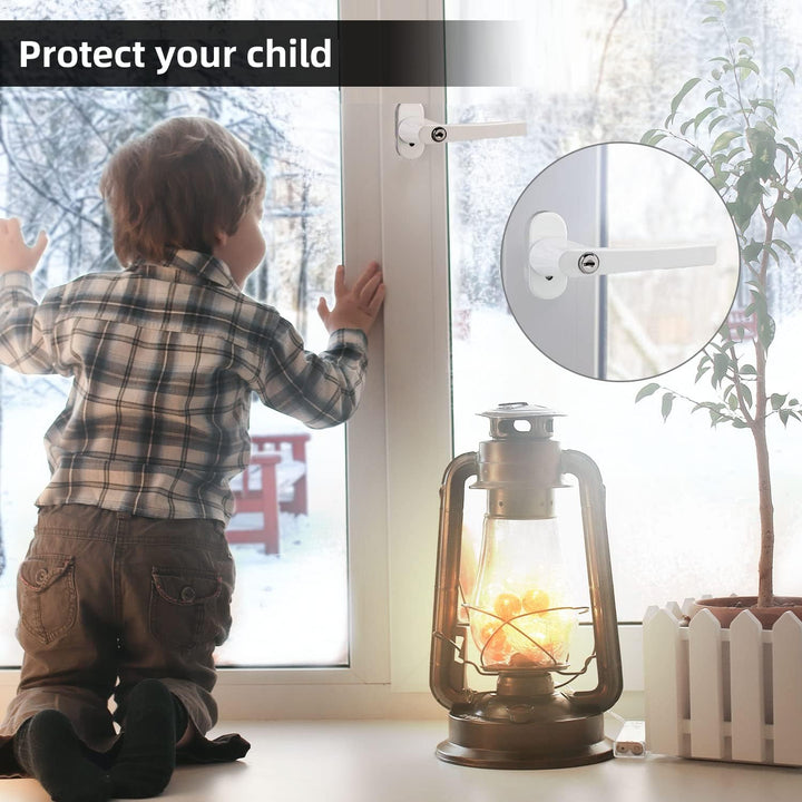 8 fenstergriffe abschliessbar kindersicherung, Länge des Schafts 35 mm, mit 16 Schlüsseln, abschlies