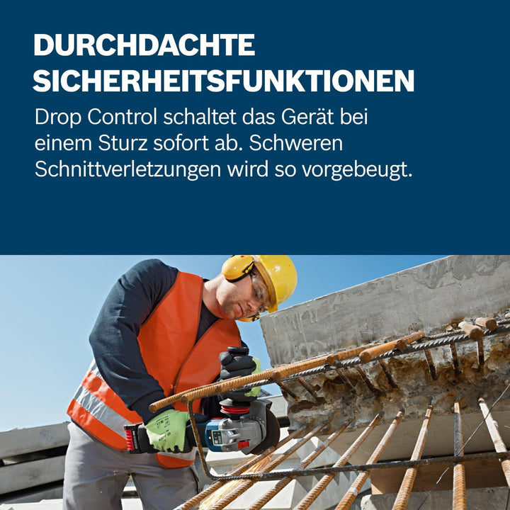 Bosch Professional 18V System Akku Winkelschleifer GWS 18V-10 (Scheiben-Ø: 125mm, inkl. Schnellspann