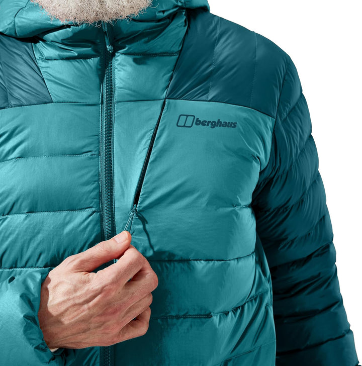 Berghaus Herren Silksworth Hooded Down Insulated Jacket XL Dschungel-Jewel/Deep Ocean, XL Dschungel-