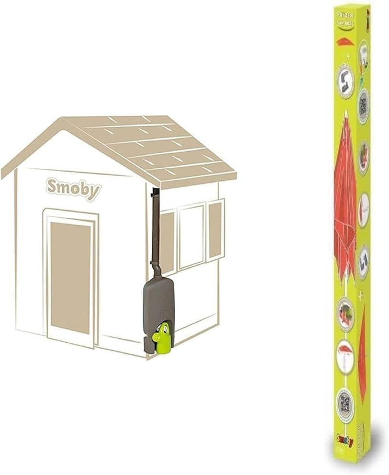 Smoby – Regenfass mit Giesskanne – Zubehör für Smoby Spielhäuse & Sonnenschirm - Zubehör für Spielha