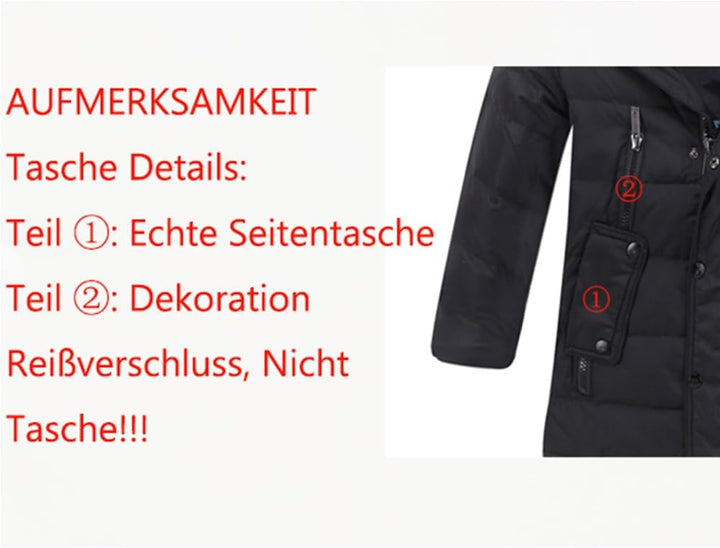 Jungen Winterjacke mit Kapuze Jacken Blouson Kinder Kapuzenparka Warm Blouson Wintermantel 120-130 S