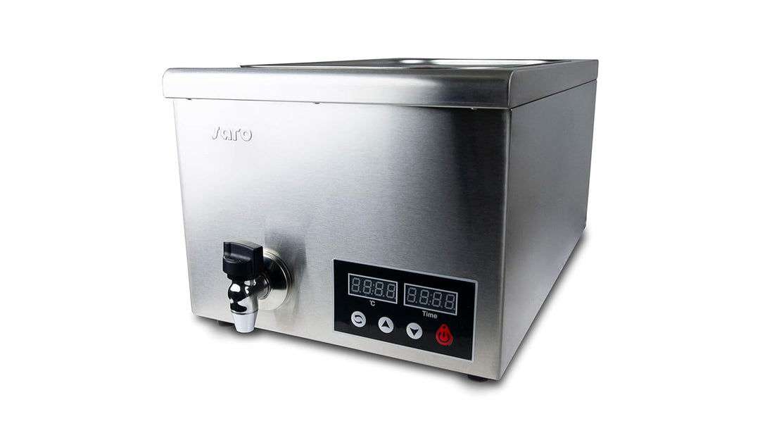 SARO Sous-Vide Garer – 11–22 L – Für 1/1 GN – Umwälzpumpe & Ablasshahn – Digitaldisplay – Temperatur