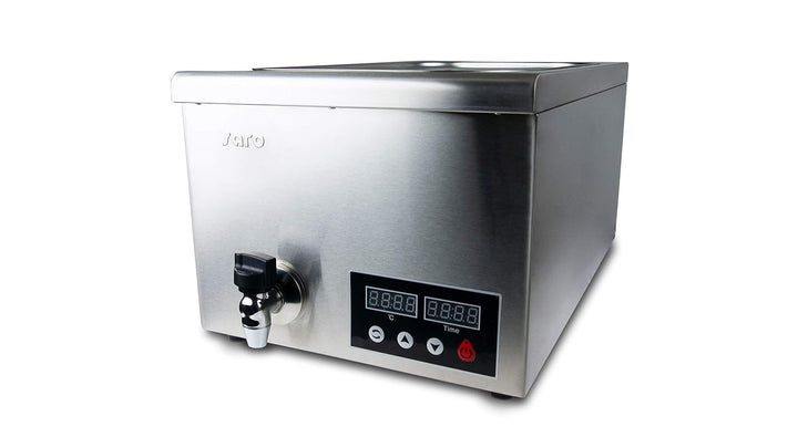 SARO Sous-Vide Garer – 11–22 L – Für 1/1 GN – Umwälzpumpe & Ablasshahn – Digitaldisplay – Temperatur