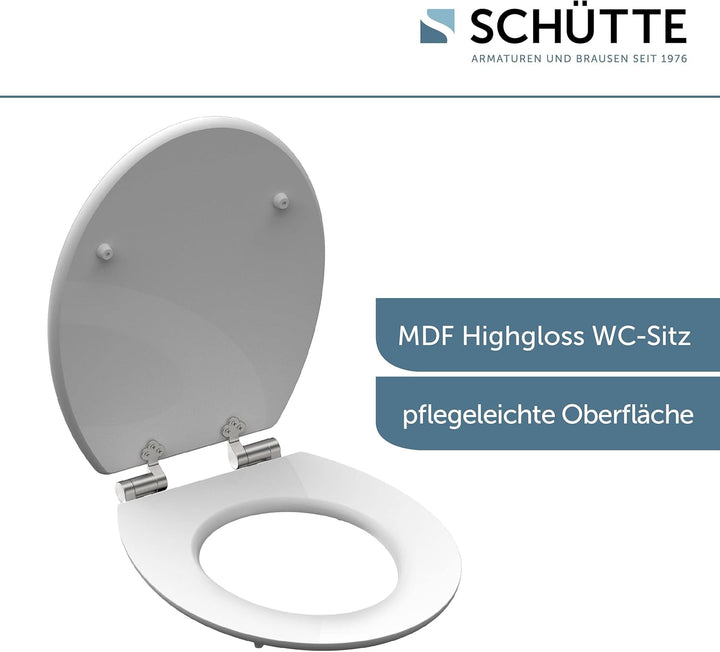 SCHÜTTE WC-Sitz STARFISH mit Absenkautomatik aus Holz, Design Toilettendeckel mit 175kg Belastbarkei