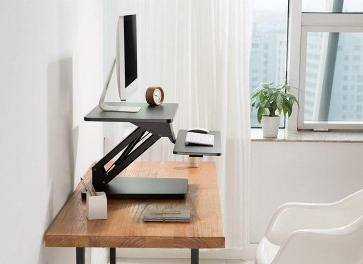 UPdesk One - Schreibtischaufsatz höhenverstellbar für Laptop & PC - Schreibtischerhöhung - Stehpulta