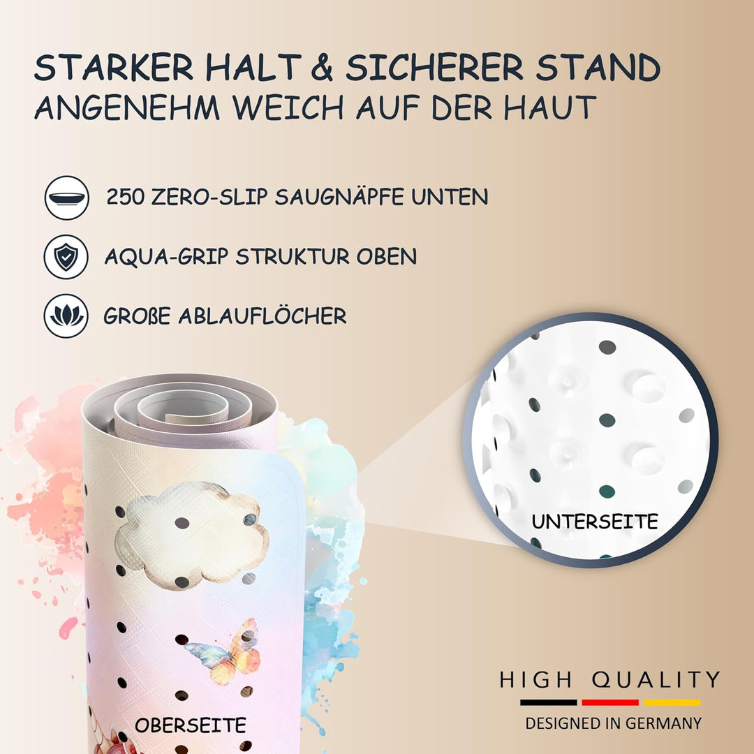 SilverRack Badewannenmatte Kinder rutschfest 100x40cm BPA frei | Antirutschmatte Badewanne, Badematt