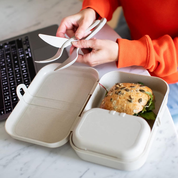Koziol PASCAL L Lunchbox | mit herausnehmbarem Trennsteg, mit Clipverschluss | biozirkulärer Kunstst