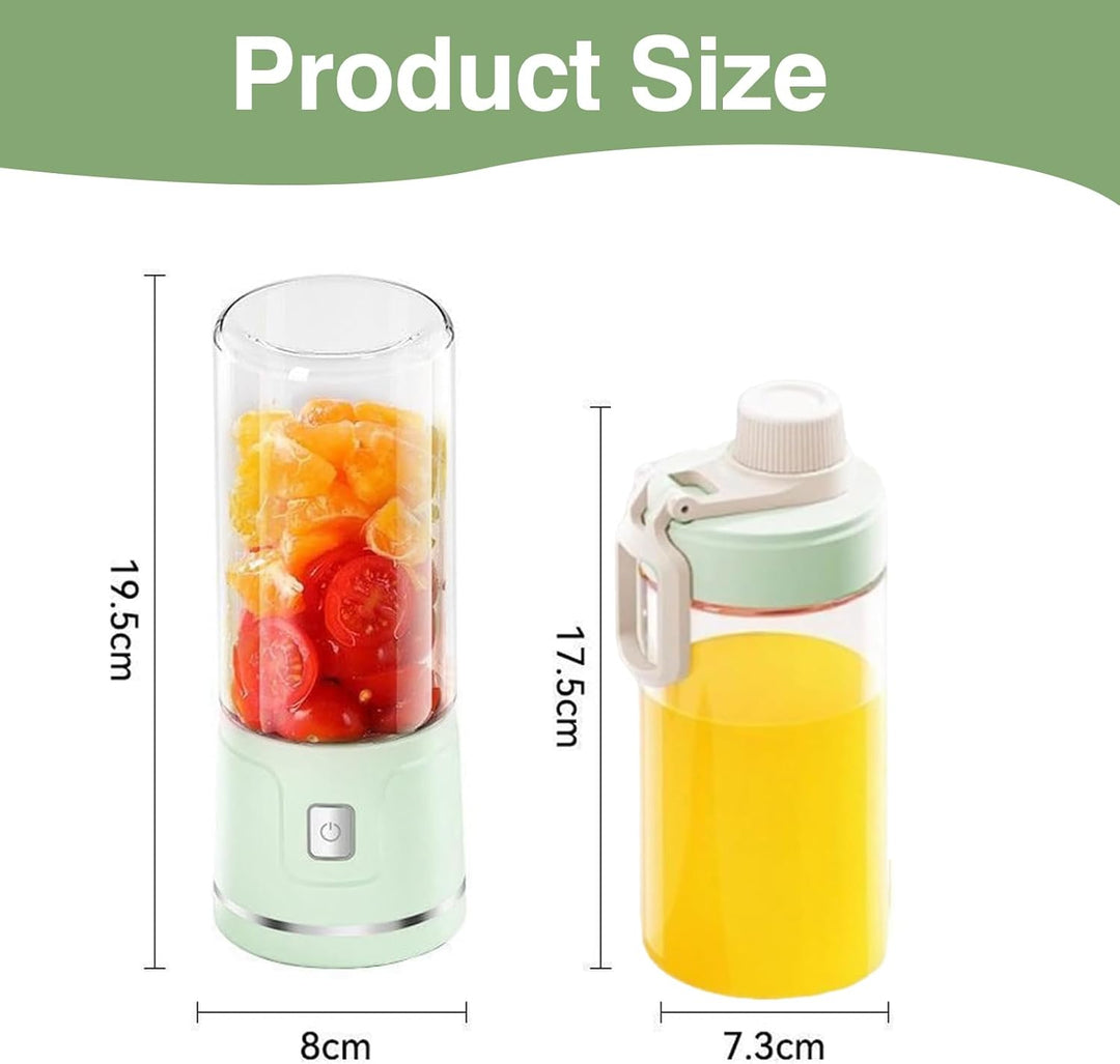Tragbarer USB-Smoothie-Mixer mit 450ml Glasbecher: Perfekter Mini-Mixer für frische Säfte, Shakes, S