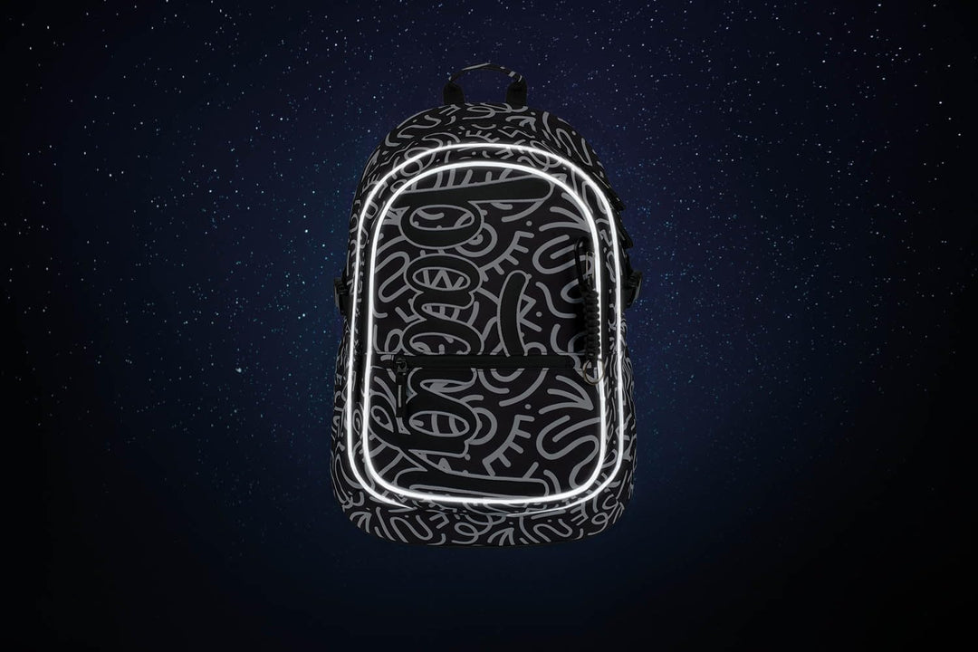 Baagl Kinderrucksack, Schulrucksack für Kinder mit ergonomisch geformter Rücken, Brustgurt und refle