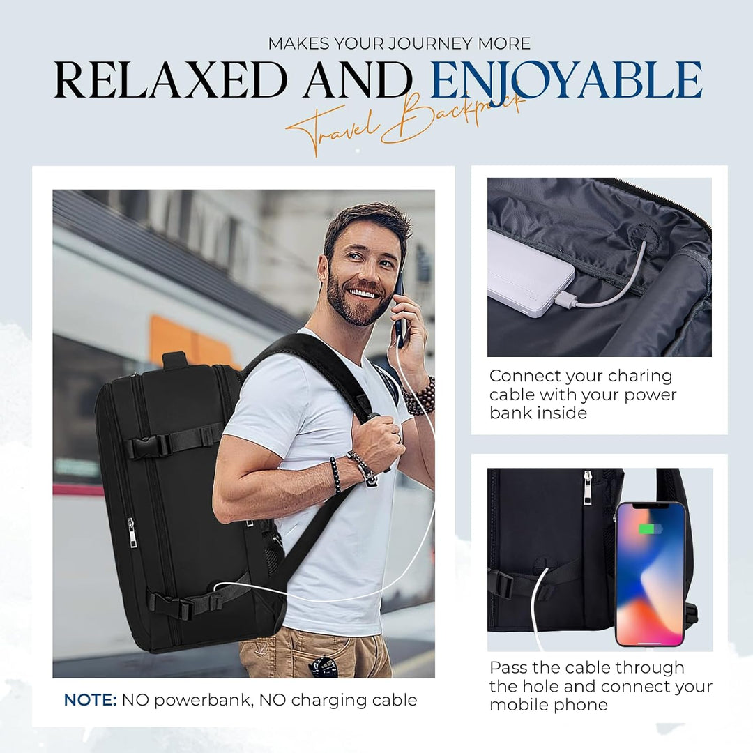 VMIKIV Rucksack Handgepäck 56x45x25 Rucksack für British Airways,Reiserucksack Damen für Jet2,18,4 Z
