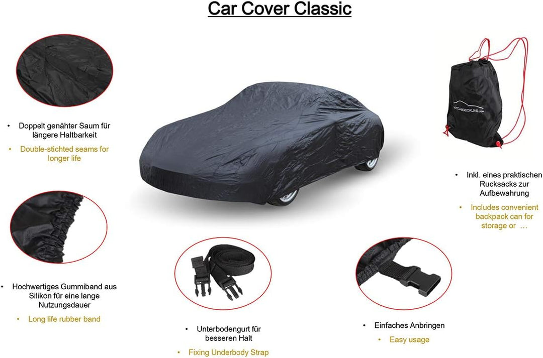 Autoabdeckung Car Cover passt für Audi A4 B6 B7 B8 Limousine & Cabrio