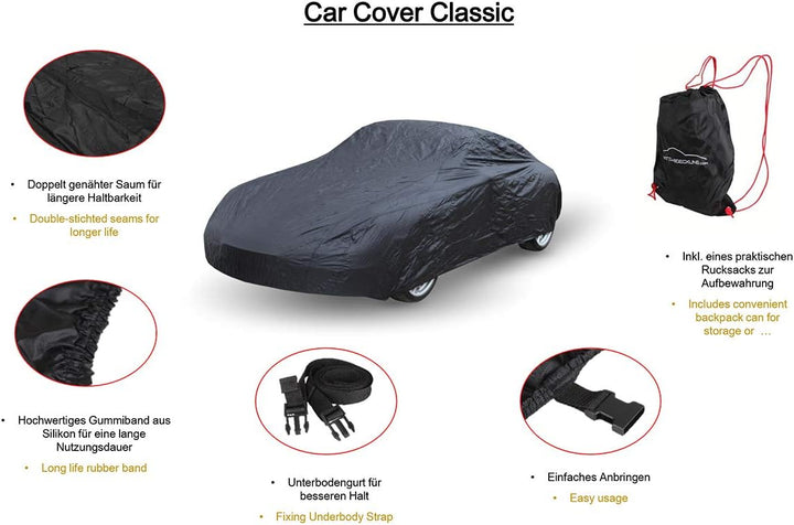 Autoabdeckung Car Cover passt für Audi A4 B6 B7 B8 Limousine & Cabrio