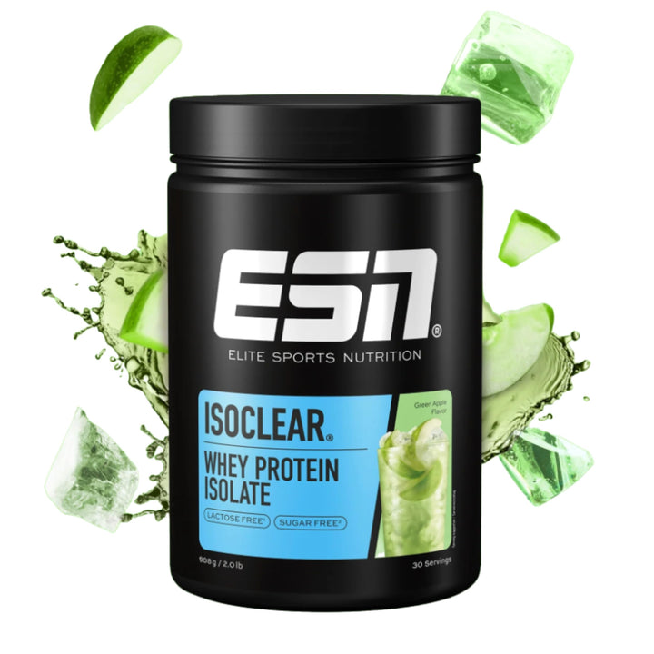 ESN ISOCLEAR Whey Isolate Protein Pulver, Green Apple, 908 g, Clear Whey Green Apple 30 Portionen (1