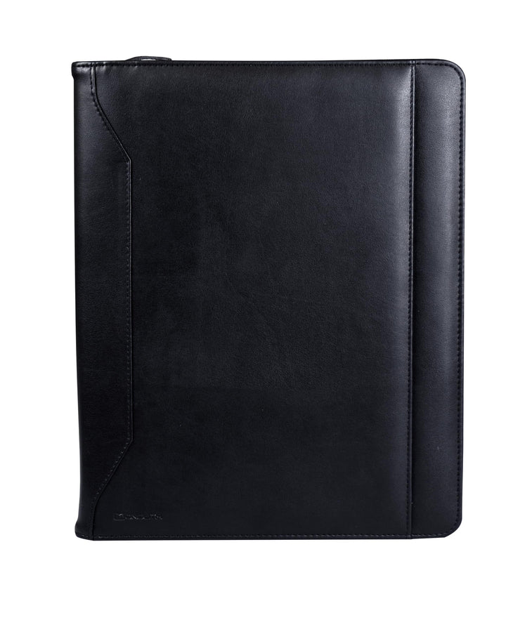 monolith 2000002945 – Tablet Konferenzmappe in schwarz, Schreibmappe in Leder-Optik, Dokumentenmappe
