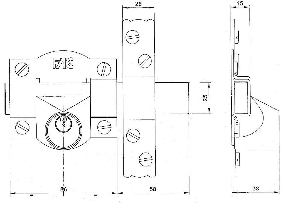 Cvl Fac 91-c/ 80-p Riegelschloss