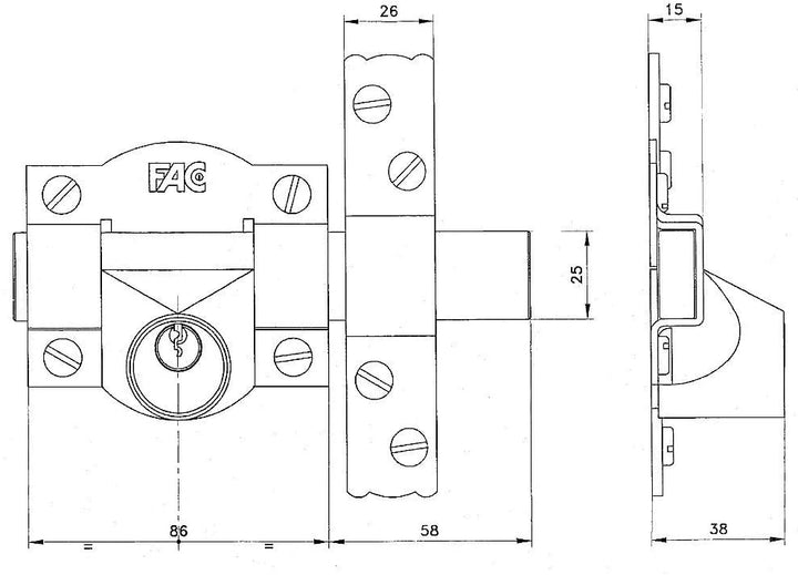 Cvl Fac 91-c/ 80-p Riegelschloss