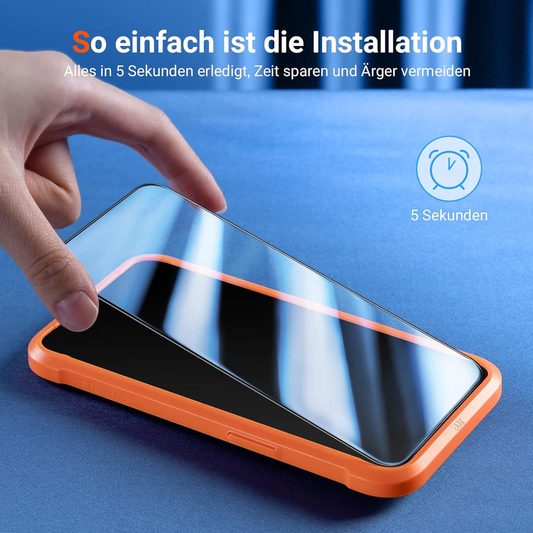 TORRAS für iPhone 13/13 Pro Glas, iPhone 14 Schutzglas [Unzerbrechlich TOP 9H Schutz] Militärniveau