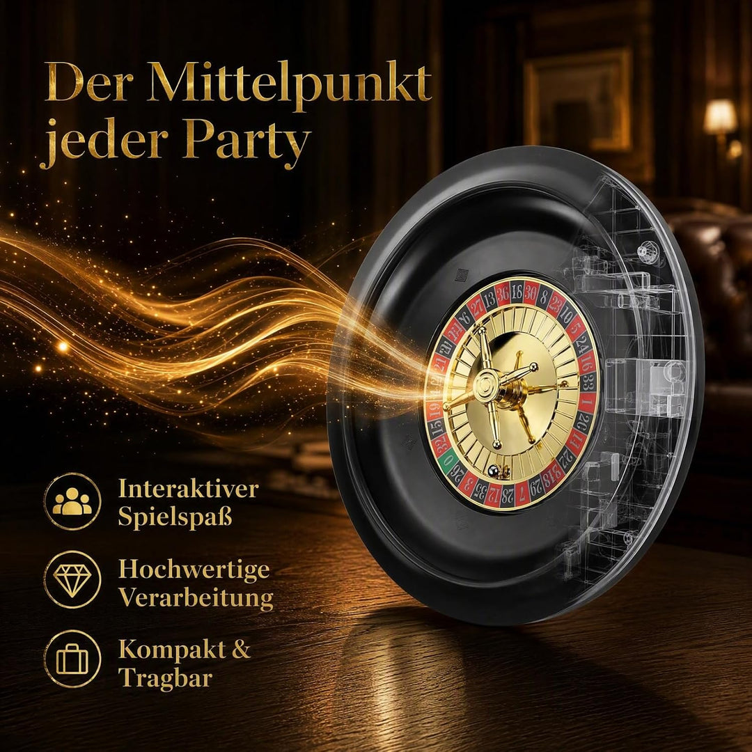 Didiseaon Kreativer Poker-Roulette-Wheel Für Partys Spielrad Robust Tragbar Für Geburtstagsfeiern Ha