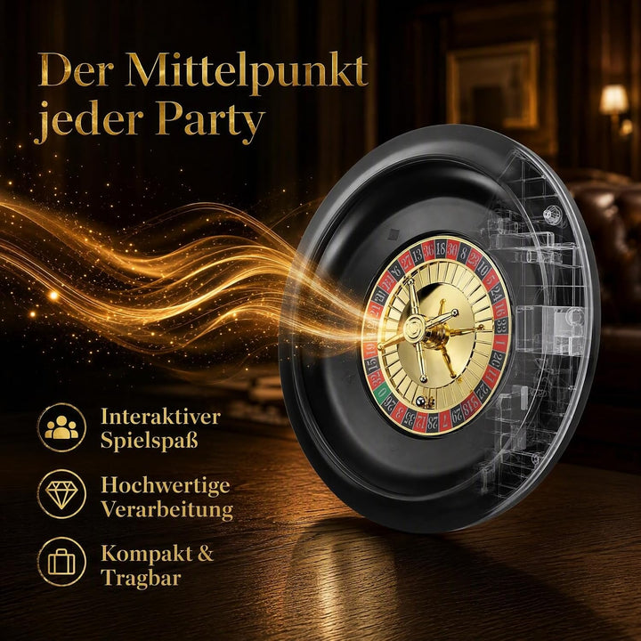 Didiseaon Kreativer Poker-Roulette-Wheel Für Partys Spielrad Robust Tragbar Für Geburtstagsfeiern Ha