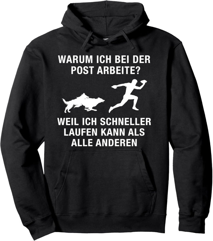 Postbote Zusteller Briefträger Hunde Design Humor Outfit Pullover Hoodie