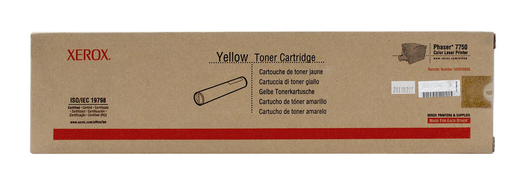 Xerox 106R00655 Phaser 7750 Tonerkartusche 22.000 Seiten, gelb, gelb