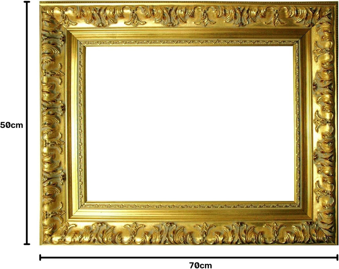 Barockrahmen Gold fein verziert 979 ORO, 50x70 cm Leerrahmen, 50x70 cm Leerrahmen