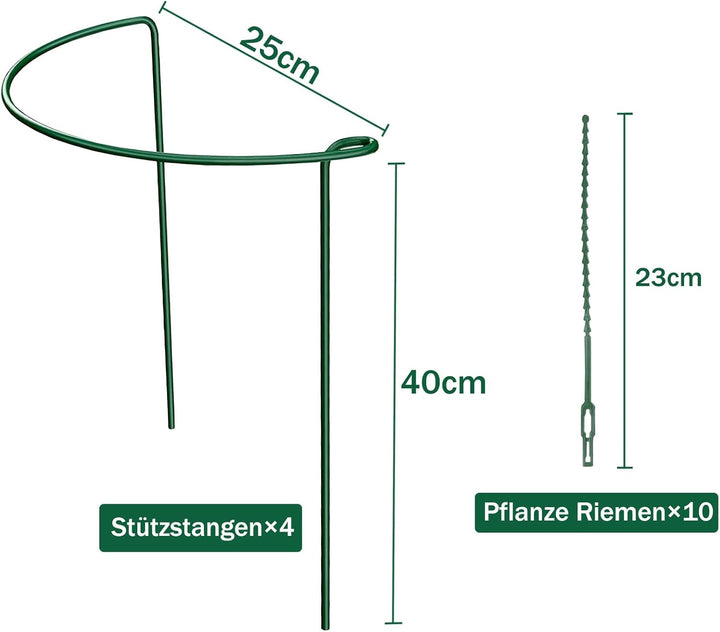 4Stück staudenhalter rund, 40cm Hoch Ø25cm pflanzenstütze, Monstera rankhilfe zimmerpflanzen Für Gro