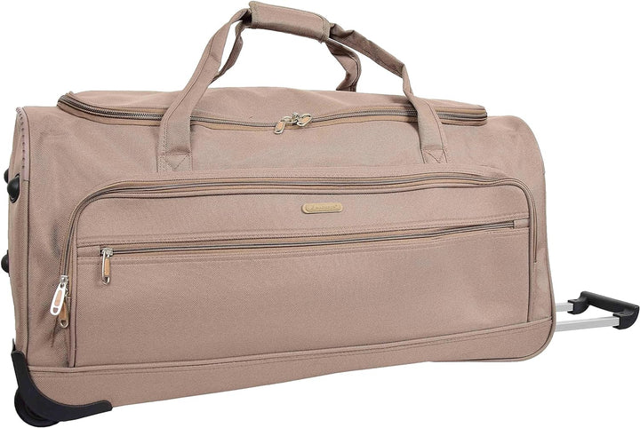 HL472 Trolleytasche mit Rädern, gross, Beige, beige, L, Reisetasche mit Rollen