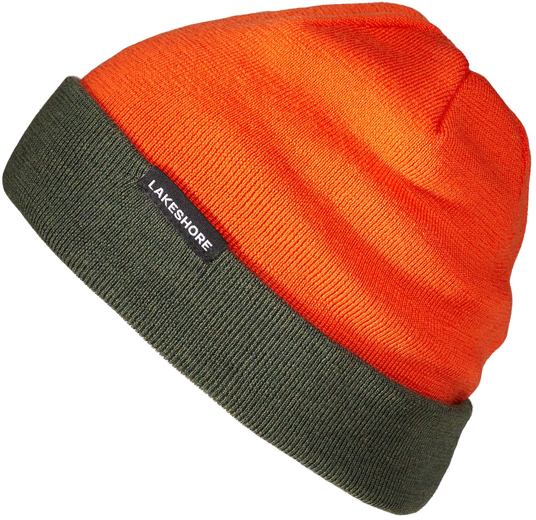 Lakeshore® Jagdmütze aus 100% Merino-Wolle, Signal Warn Wendemütze für die Drück-Jagd, Damen und Her