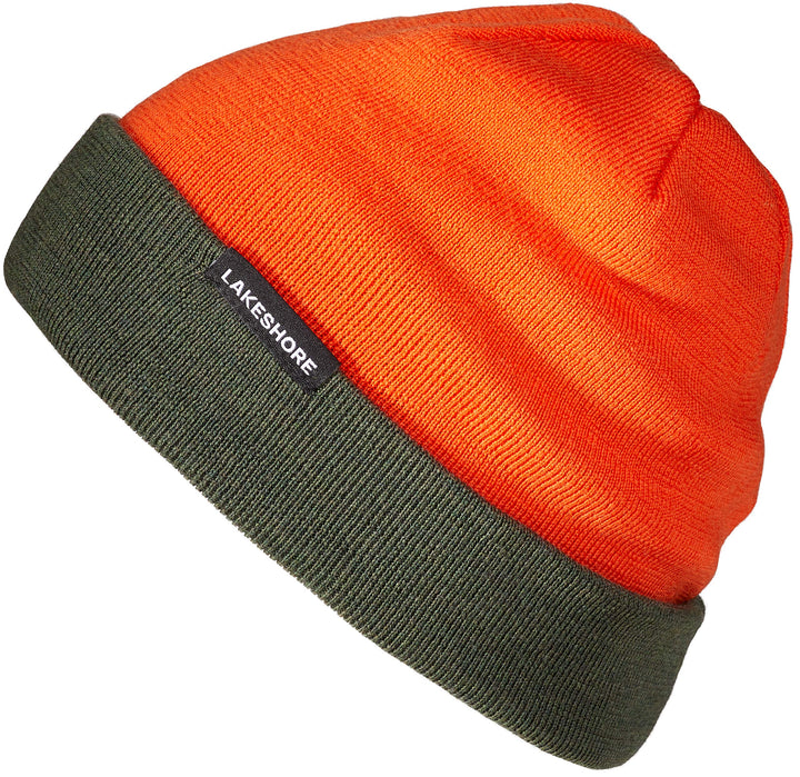 Lakeshore® Jagdmütze aus 100% Merino-Wolle, Signal Warn Wendemütze für die Drück-Jagd, Damen und Her