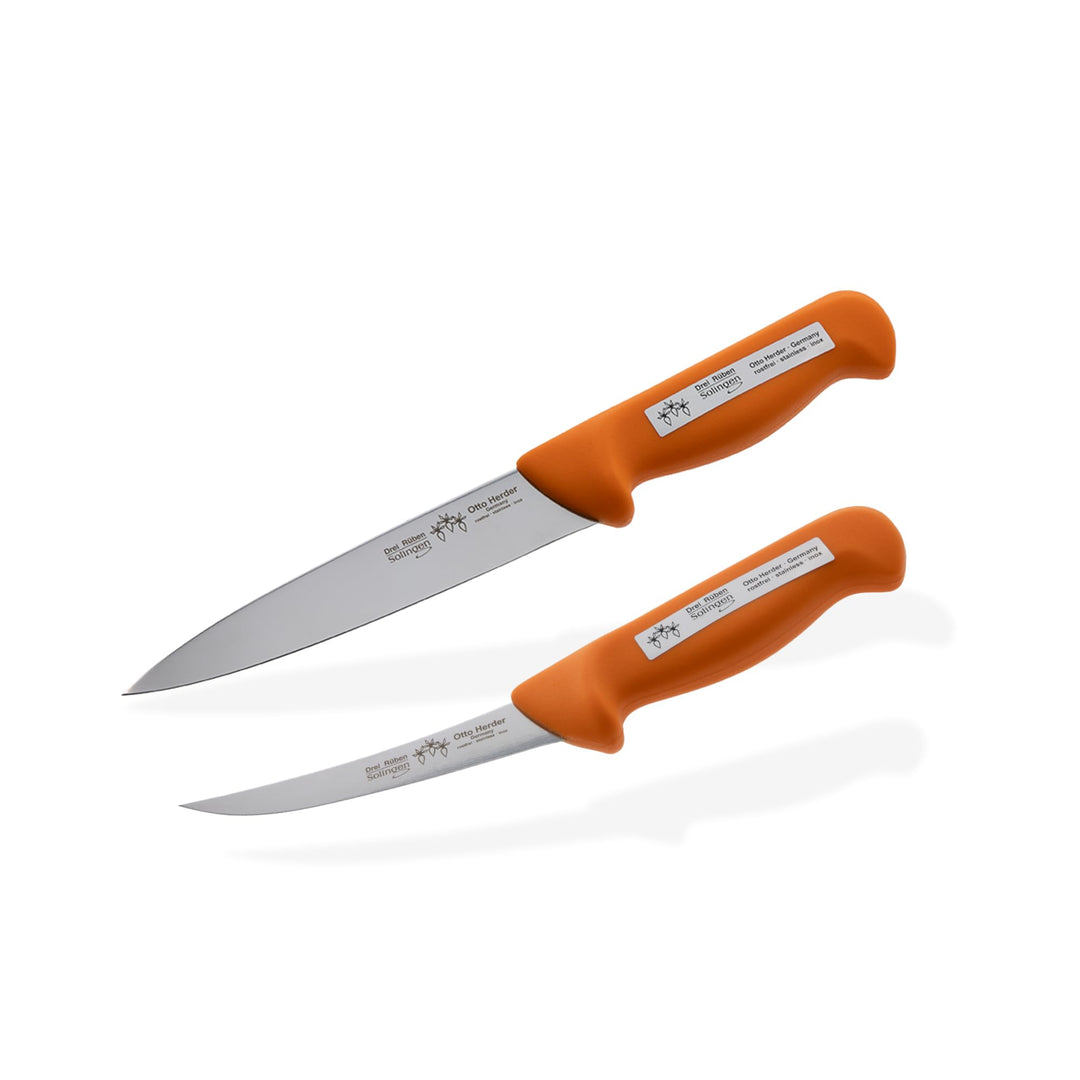 Otto Herder Manicure Stech- und Ausbein-Set, Messerset aus Stech- und Ausbeinmessern, Klingen aus ro