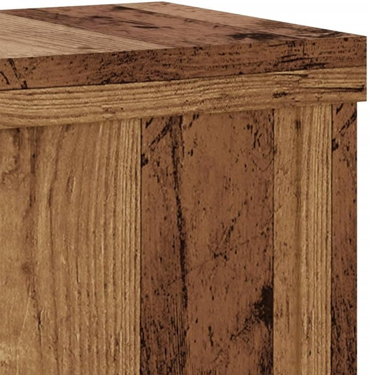 Pflanzenständer 2 STK. Altholz-Optik 15x15x20 cm Holzwerkstoff Pflanzenregal, Blumenregal Indoor/Out