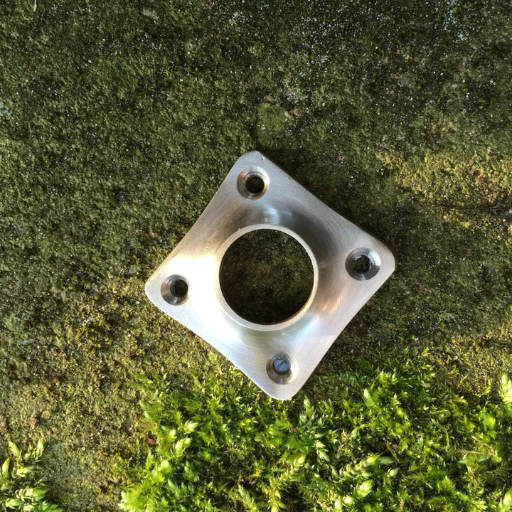 Antikas - Türklinken Nickel matt gebürstet mit Rauten-Rosetten und weisser Porzellangriff