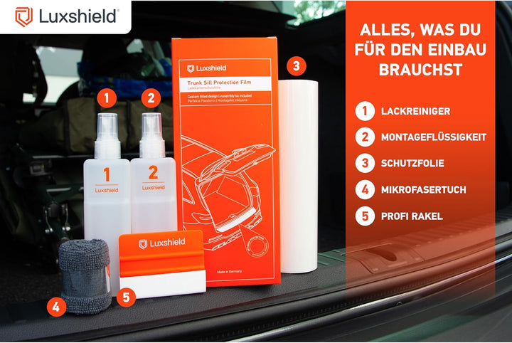Luxshield Ladekantenschutz Folie für Porsche Macan 1 (I) 95B Facelift I 2018-2021 - Stossstangenschu