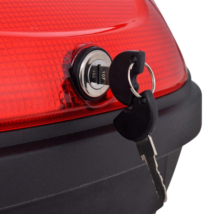 Festnight Motorradkoffer 72 l Motorrad Top Case aus Polypropylen 59 x 43 x 31 cm für Zwei Helme