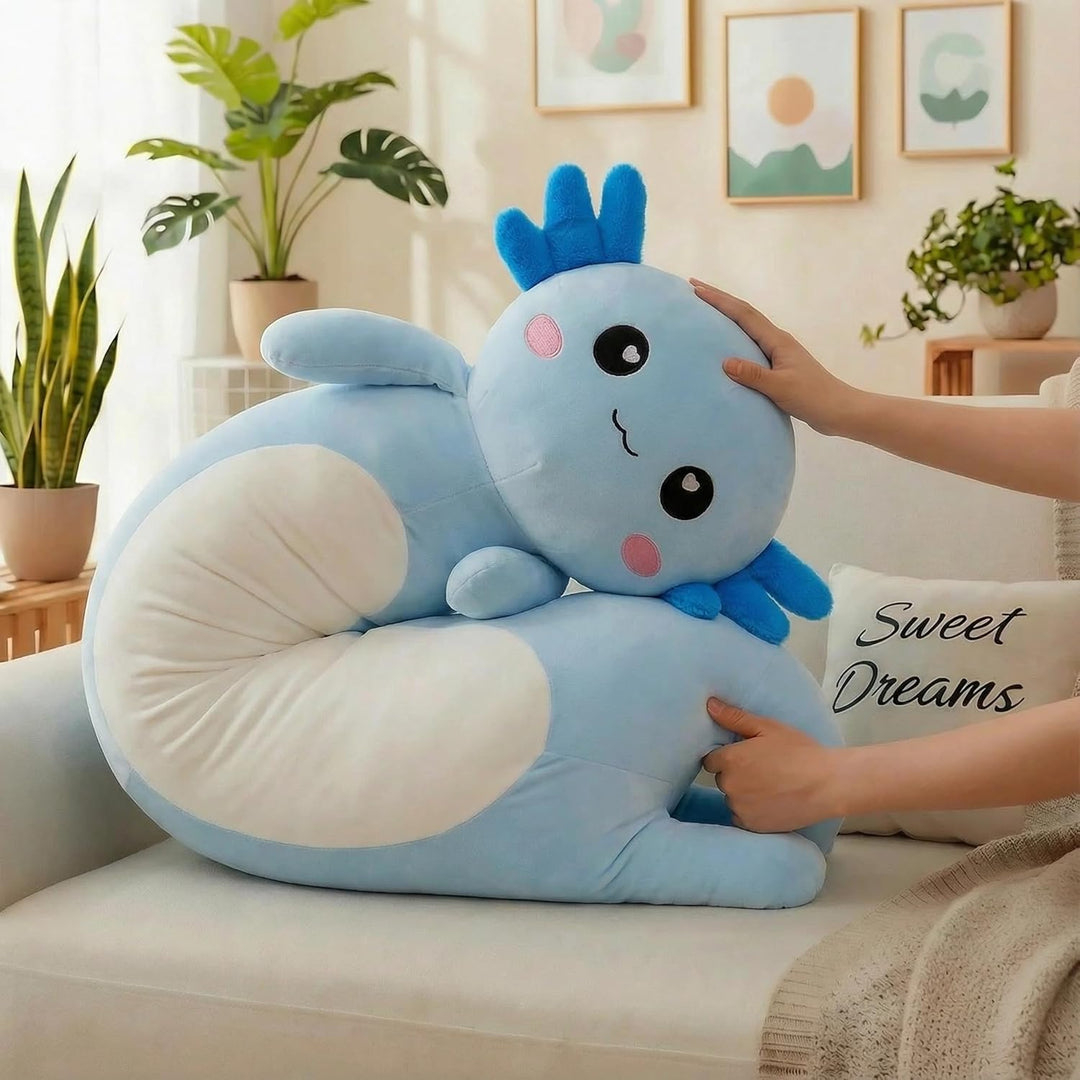 Kekeso Langes Axolotl Plüschtier,Kawaii Axolotl Kuscheltier Stofftier Rosa Axolotl Plüsch-Kissen, fü