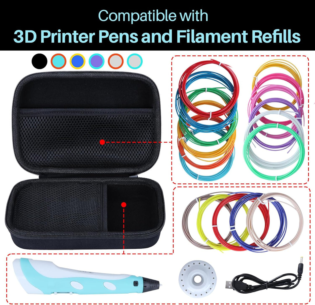 Hart Schutz Hülle Etui für SCRIB3D P1 3D-Druckstift / MYNT3D Super 3D-Stift / 3Doodler Start 3D-Druc