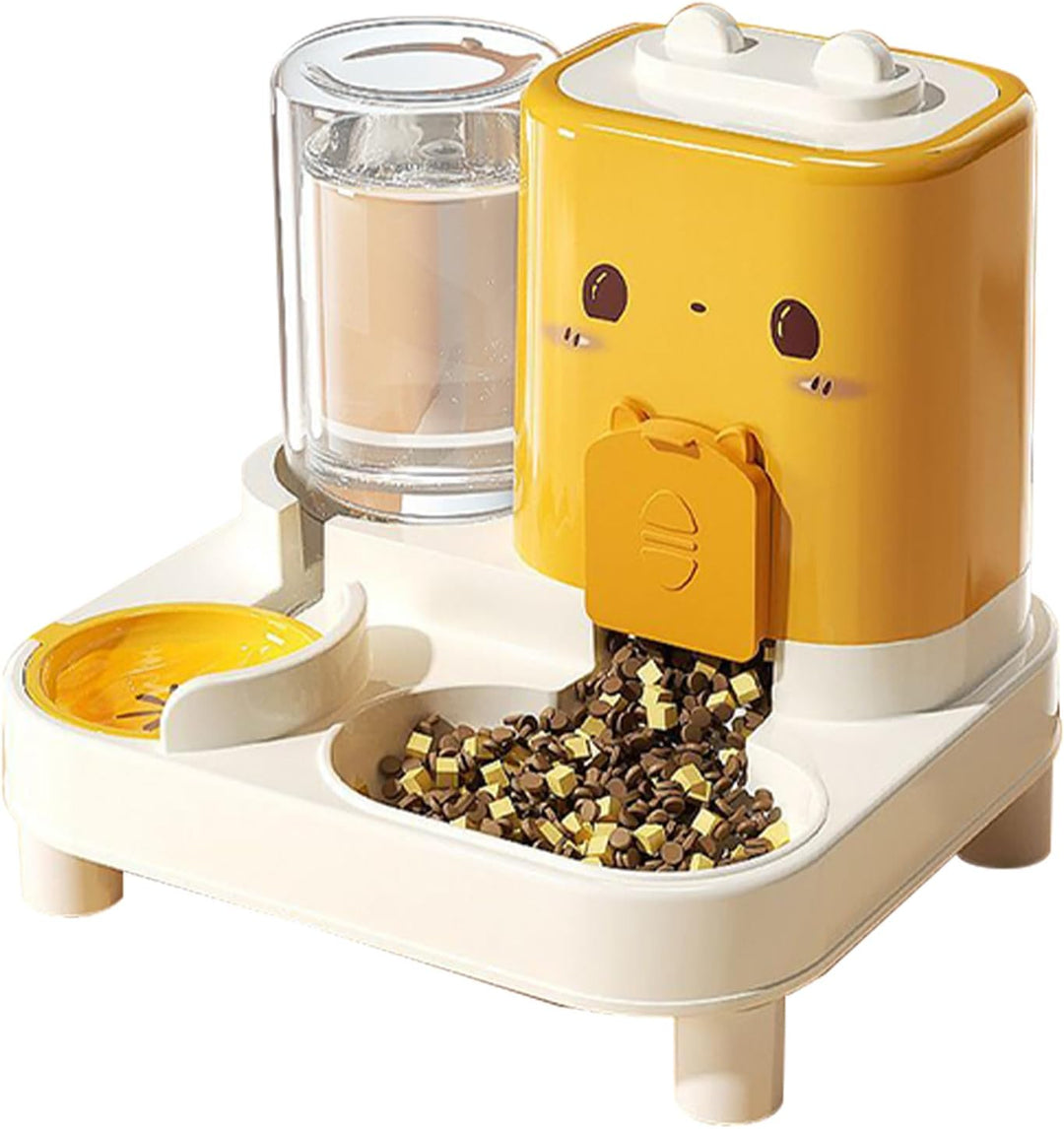 Katzenfutterautomat - 2-in-1 Futterautomat Für Haustiere - Abnehmbarer Wasserspender Für Kätzchen We