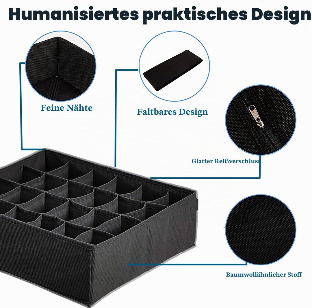 7 Stück Aufbewahrungsboxen,Schublade Organizer Ordnungssystem für Kleiderschrank, für BHS, Unterwäsc