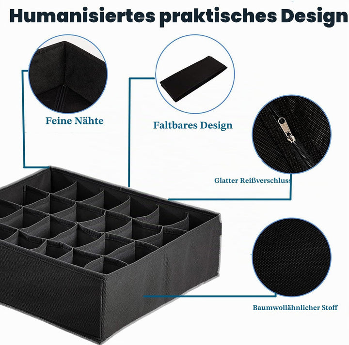 7 Stück Aufbewahrungsboxen,Schublade Organizer Ordnungssystem für Kleiderschrank, für BHS, Unterwäsc