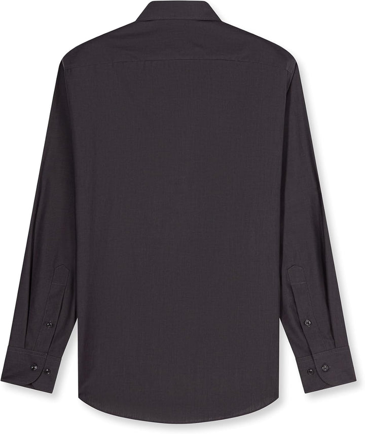 OLYMP Luxor Comfort fit Hemd Langarm New Kent Kragen Chambray Flieder 42 Anthrazit, 42 Anthrazit